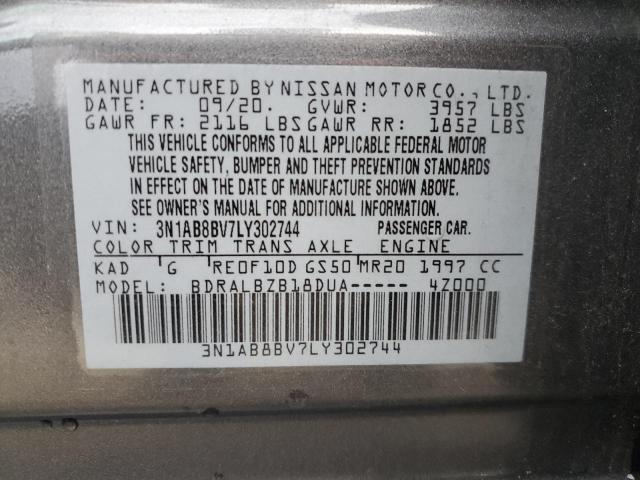 2020 NISSAN SENTRA S 3N1AB8BV7LY302744