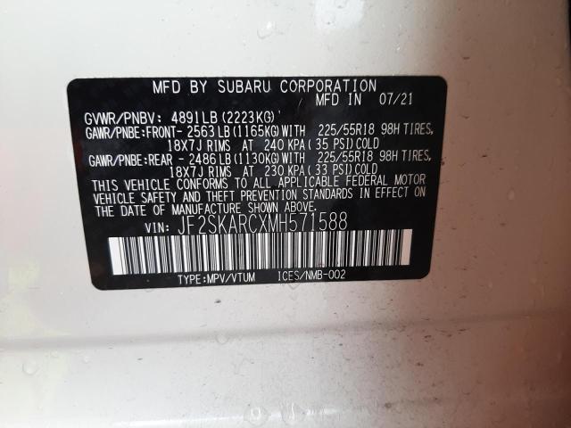 JF2SKARCXMH571588 Subaru Forester Sport