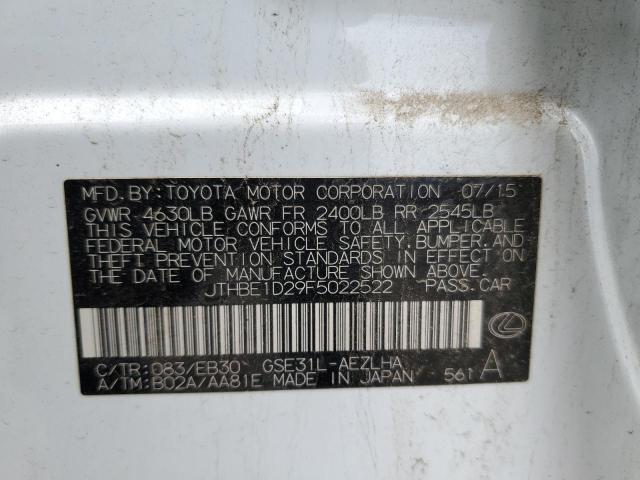 2015 LEXUS IS 350 - JTHBE1D29F5022522