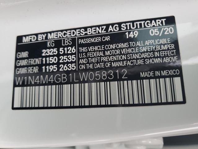 W1N4M4GB1LW058312 Mercedes-Benz GLB 250