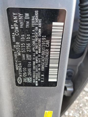 KMHGC4DF8BU119191 Hyundai Genesis 4.6l