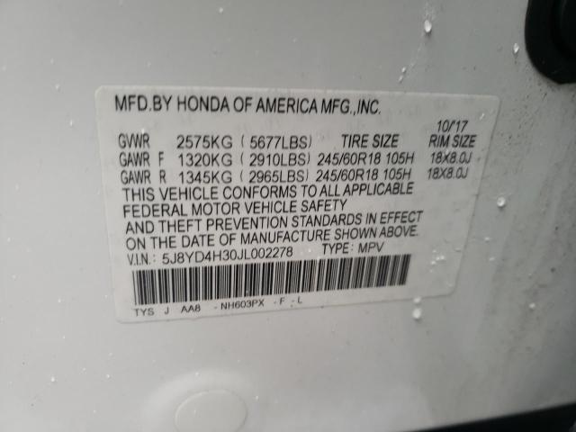 2018 ACURA MDX - 5J8YD4H30JL002278