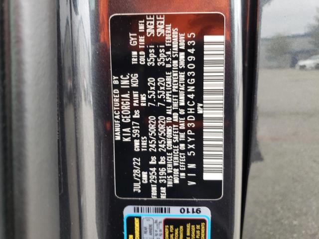 5XYP3DHC4NG309435 KIA Telluride Ex