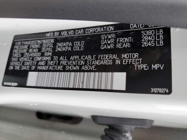 YV4902DZ7B2160036 Volvo XC60