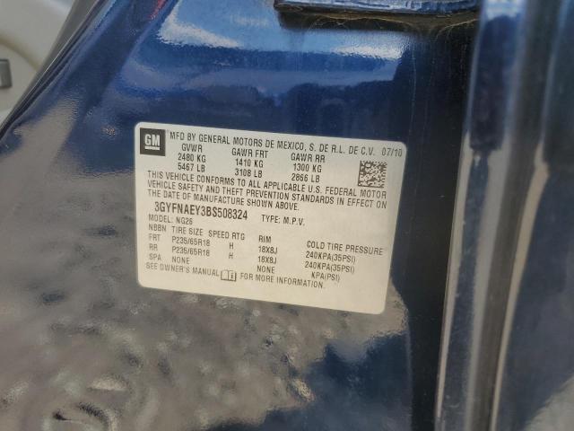 3GYFNAEY3BS508324 Cadillac Srx Luxury Collection