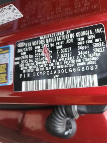 5XYPG4A30LG668082 KIA SORENTO L