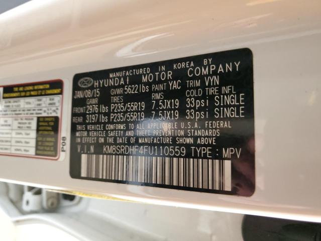 2015 HYUNDAI SANTA FE G - KM8SRDHF4FU110559