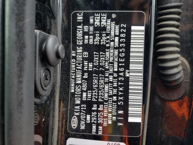 5XYKT3A61EG533822 KIA SORENTO LX