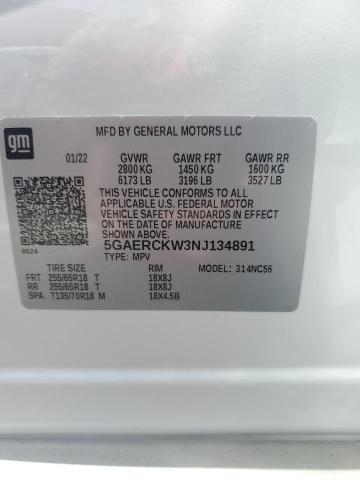 2022 BUICK ENCLAVE PR - 5GAERCKW3NJ134891