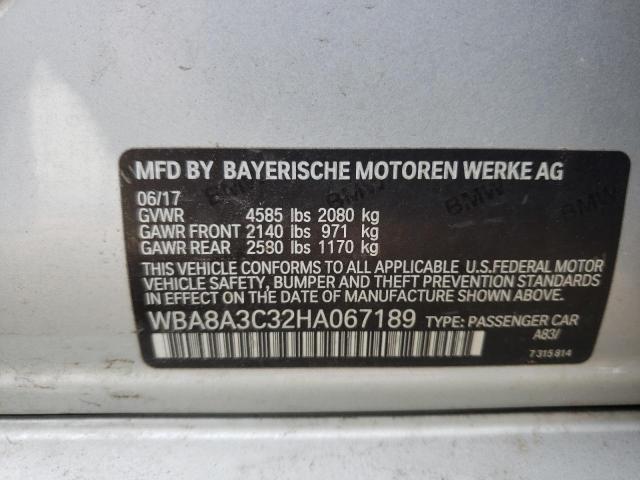WBA8A3C32HA067189 BMW 320 XI