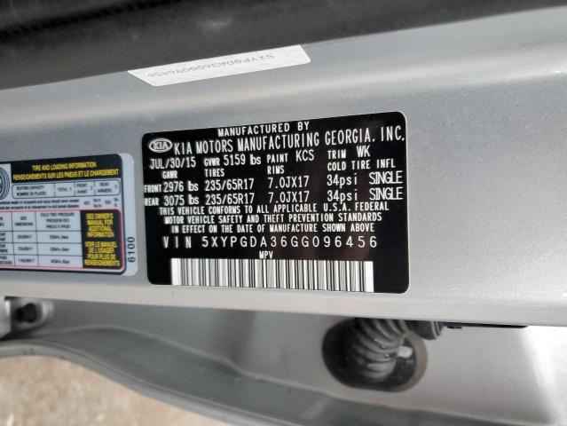 5XYPGDA36GG096456 KIA Sorento