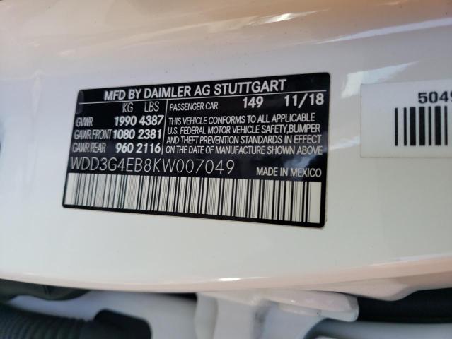 2019 MERCEDES-BENZ A 220 - WDD3G4EB8KW007049