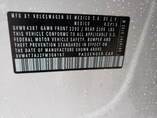 2015 VOLKSWAGEN JETTA GLI 3VW4T7AJ2FM308167