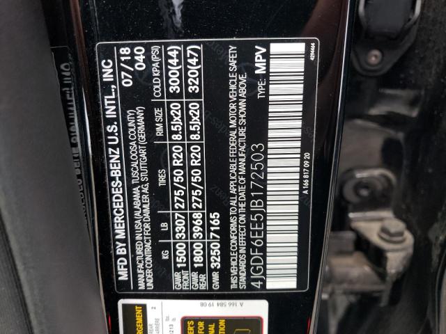 4JGDF6EE5JB172503 Mercedes-Benz Gls 450 4matic