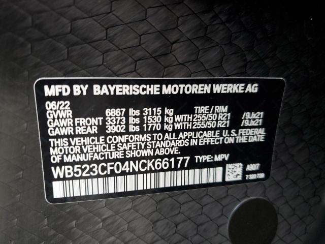2022 BMW IX XDRIVE5 WB523CF04NCK66177
