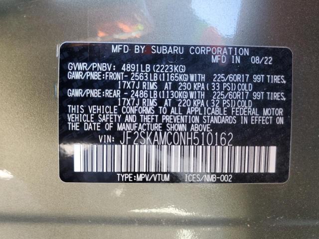 2022 SUBARU FORESTER W JF2SKAMC0NH510162