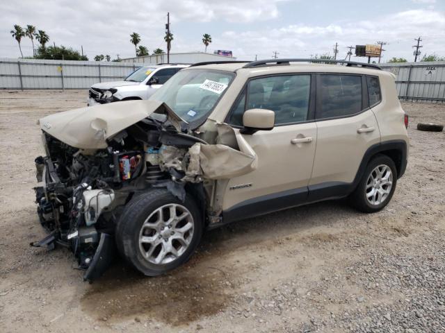 Salvage cars for sale from Copart Mercedes, TX: 2016 Jeep Renegade Latitude