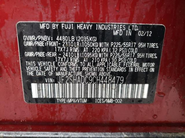JF2SHADC9CH448479 Subaru Forester