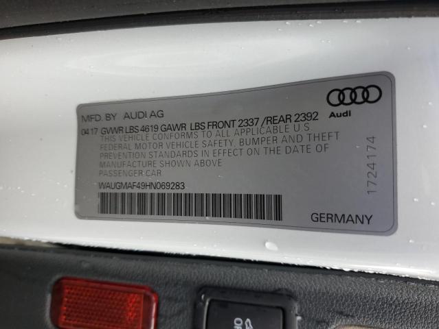 VIN WAUGMAF49HN069283 2017 Audi A4, Ultra Premium no.12