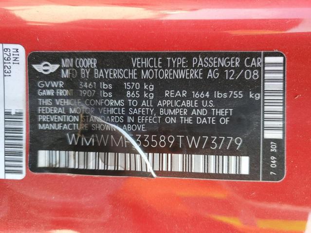 WMWMF33589TW73779 Mini Cooper