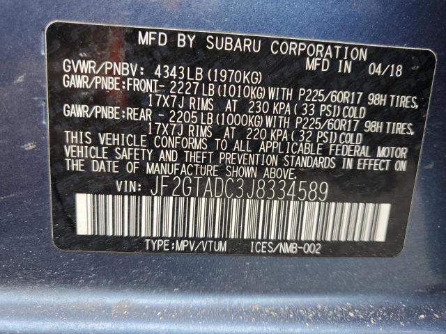 JF2GTADC3J8334589 Subaru Crosstrek Premium