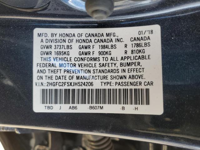 2HGFC2F5XJH524206 Honda Civic Lx