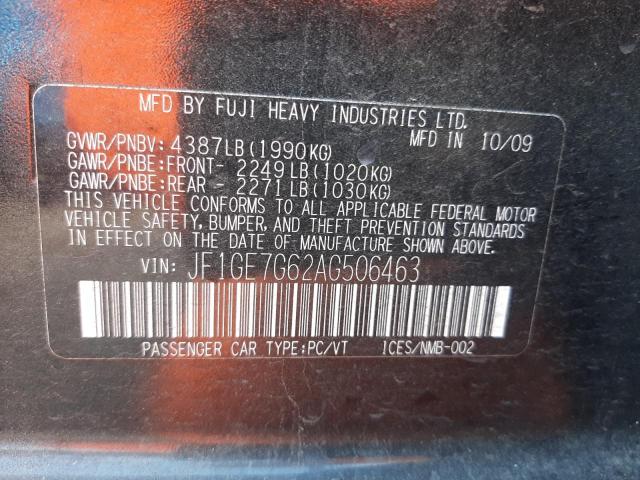 JF1GE7G62AG506463 Subaru Impreza Wrx Limited