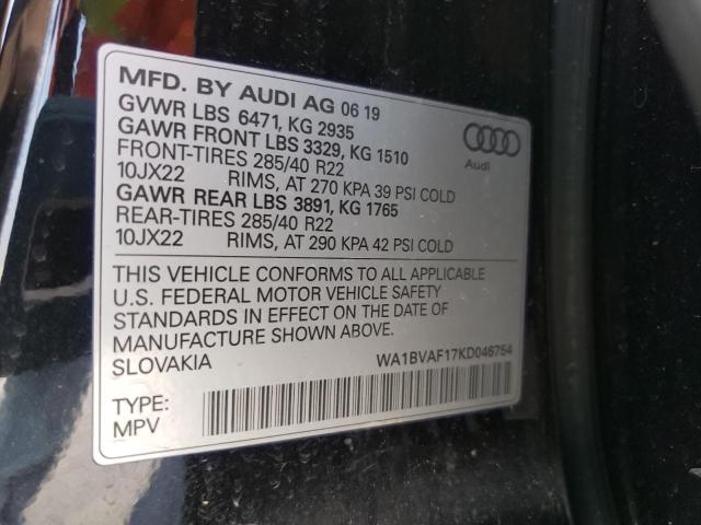 2019 AUDI Q8 PREMIUM - WA1BVAF17KD046754