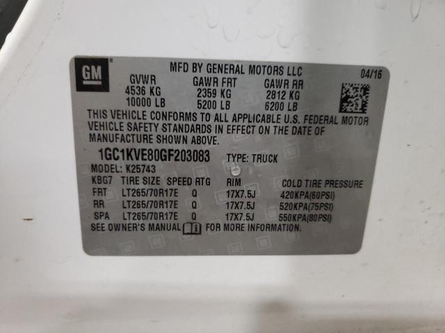 2016 CHEVROLET 2500 - 1GC1KVE80GF203083