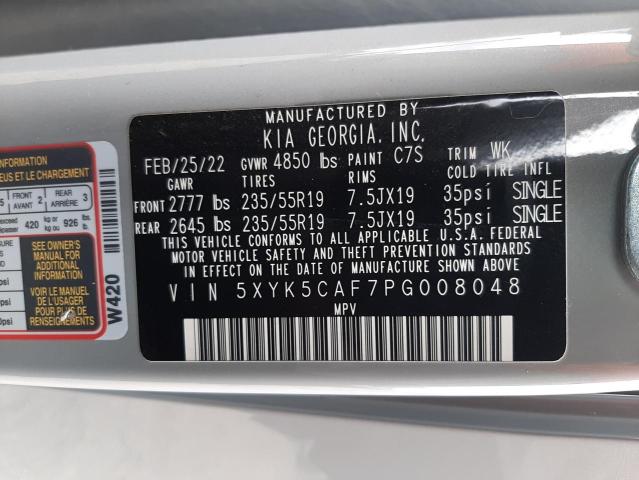 5XYK5CAF7PG008048 KIA Sportage Sx Prestige