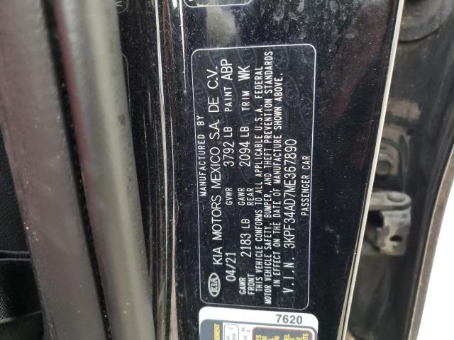 3KPF34AD7ME367890 KIA Forte Gt Line