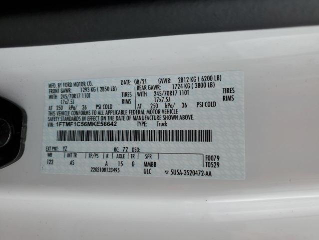 2021 FORD F150 - 1FTMF1C56MKE56642