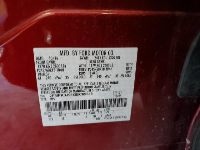 2FMPK3J91GBC65585 Ford EDGE SEL