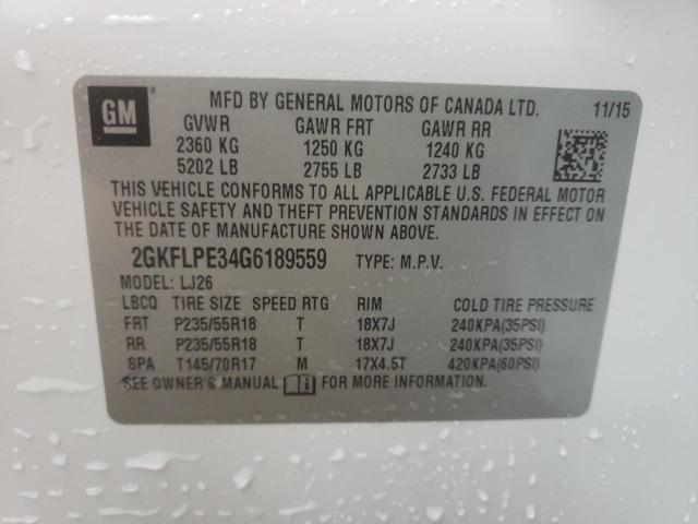2GKFLPE34G6189559 GMC Terrain Slt