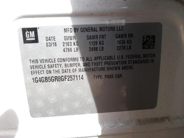 1G4GB5GR8GF257114 Buick Lacrosse