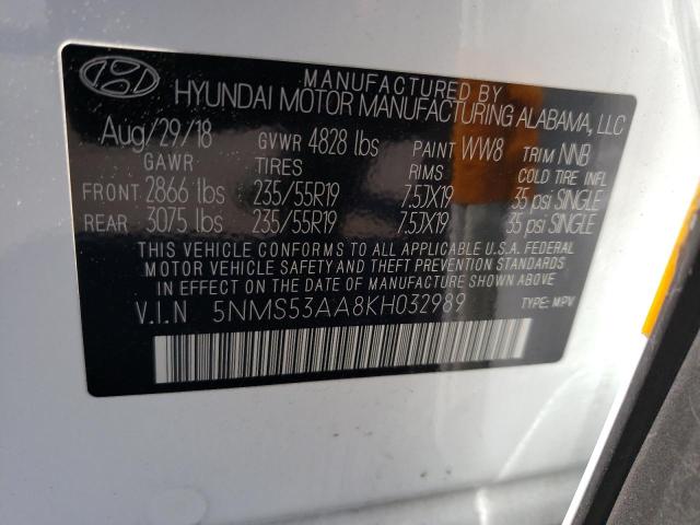 2019 HYUNDAI SANTA FE L - 5NMS53AA8KH032989