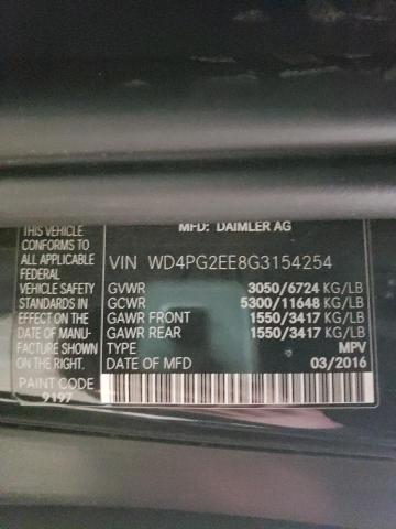 2016 MERCEDES-BENZ METRIS - WD4PG2EE8G3154254