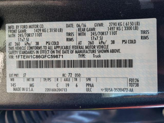 1FTEW1C86GFC59871 Ford F150 Supercrew