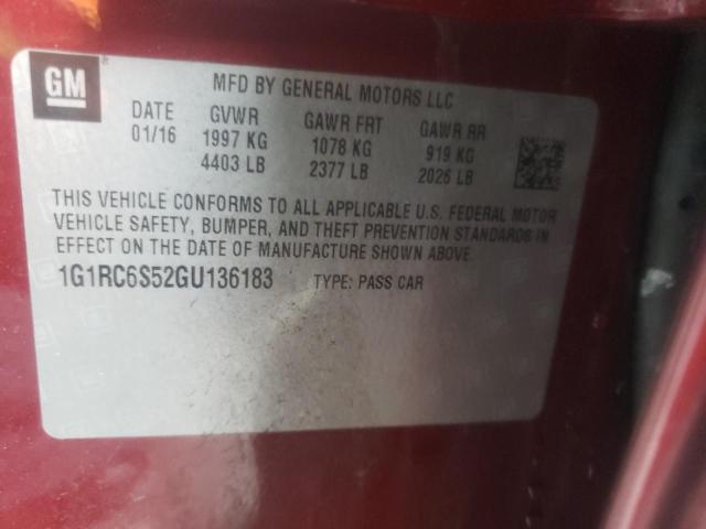 2016 CHEVROLET VOLT LT - 1G1RC6S52GU136183