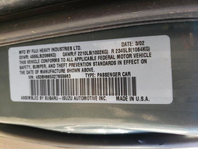 4S3BH665X27655963 Subaru Legacy Outback