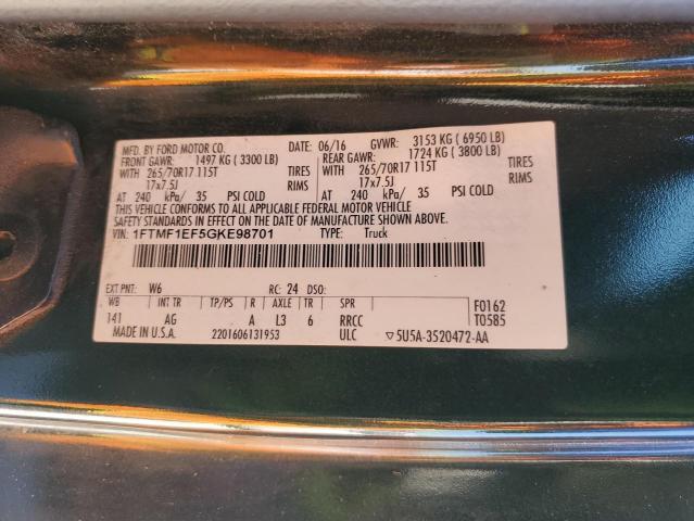 2016 FORD F150 - 1FTMF1EF5GKE98701