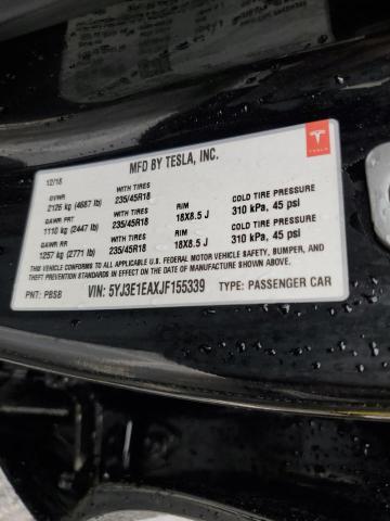 5YJ3E1EAXJF155339 Tesla MODEL 3