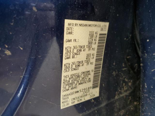2021 NISSAN TITAN S - 1N6AA1EC4MN529189