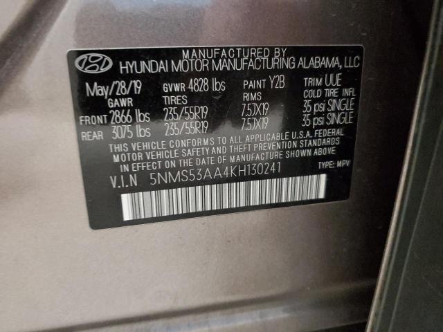2019 HYUNDAI SANTA FE L - 5NMS53AA4KH130241
