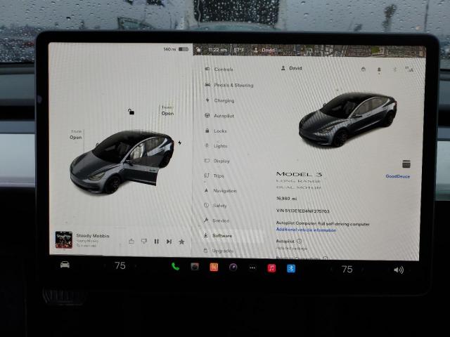 5YJ3E1EB4NF275703 Tesla MODEL 3