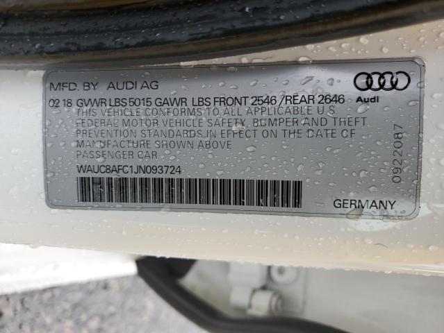 2018 AUDI A6 PREMIUM - WAUC8AFC1JN093724