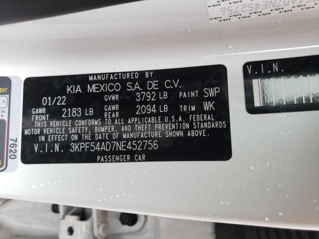 2022 KIA FORTE GT L - 3KPF54AD7NE452756