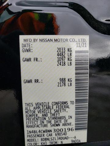 1N4BL4CW8NN300196 Nissan ALTIMA SR