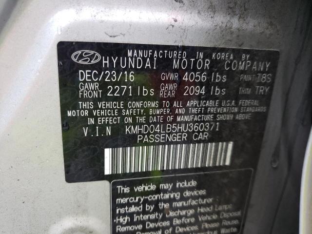 KMHD04LB5HU360371 Hyundai Elantra Sport