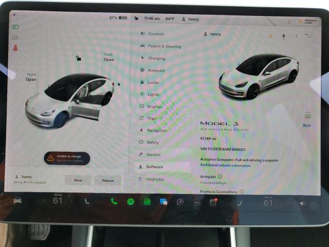 5YJ3E1EA5KF486623 Tesla MODEL 3